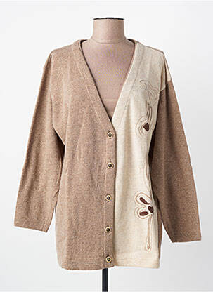 Veste casual coupe droite beige FINETTE femme