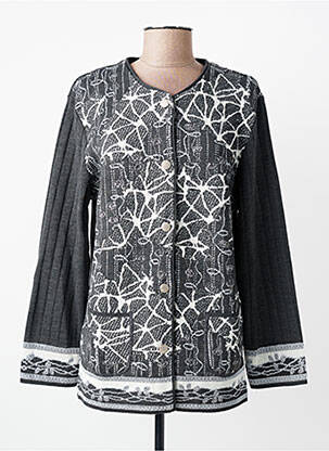 Veste casual col rond gris RODAM femme