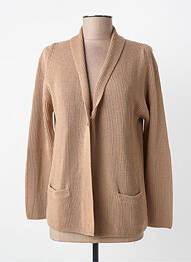 Gilet manches longues stretch beige MAURICE ABOT femme