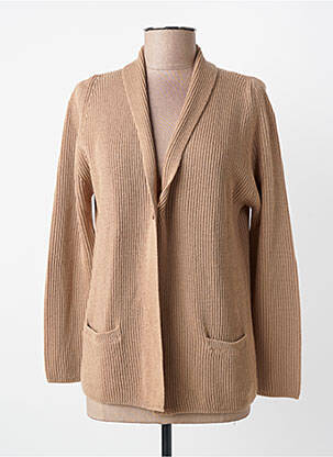 Gilet manches longues stretch beige MAURICE ABOT femme