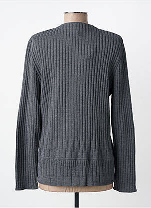 Gilet manches longues col rond gris RODAM femme