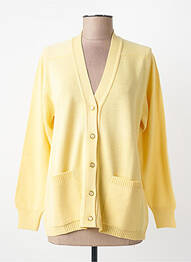 Gilet manches longues stretch jaune EDWIGE femme