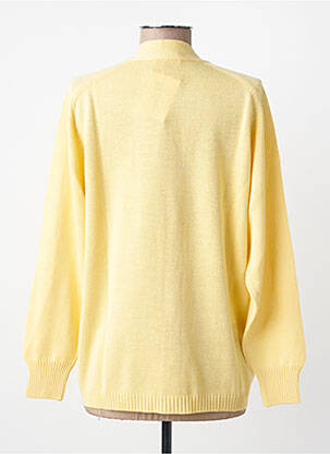 Gilet manches longues resserrée sur le bas jaune EDWIGE femme