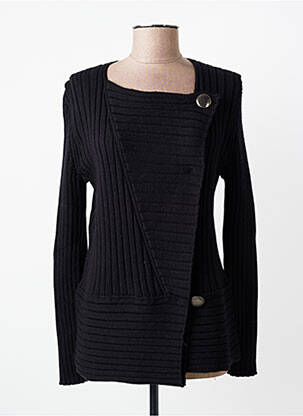 Gilet manches longues stretch noir FINETTE femme