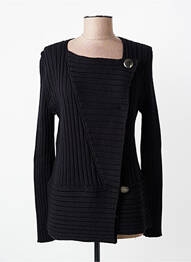 Gilet manches longues stretch noir FINETTE femme