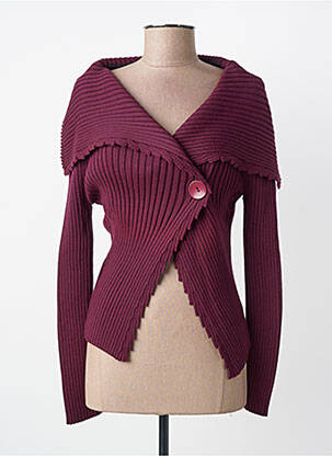 Gilet manches longues stretch violet FINETTE femme