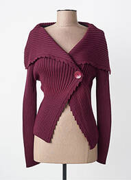 Gilet manches longues stretch violet FINETTE femme