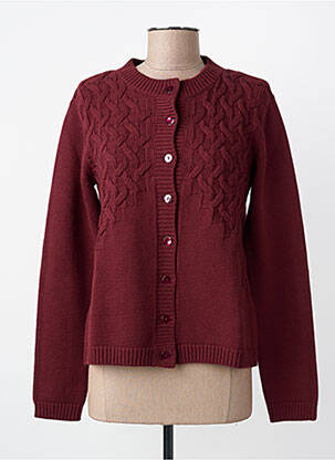 Gilet manches longues stretch rouge MAURICE ABOT femme