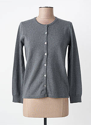 Gilet manches longues stretch gris MAURICE ABOT femme