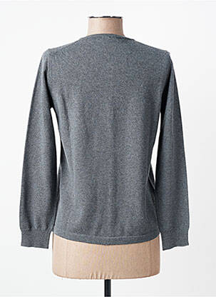 Gilet manches longues stretch gris MAURICE ABOT femme