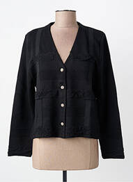 Gilet manches longues stretch noir EDWIGE femme