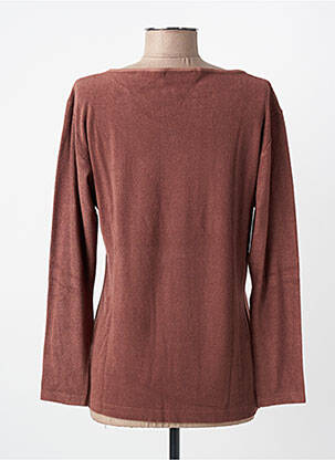 Pull coupe cintrée manches longues marron ENTRACTE femme