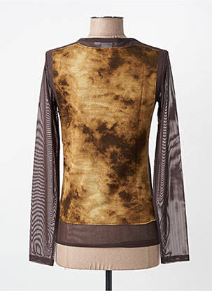 Top stretch manches longues marron ENTRACTE femme