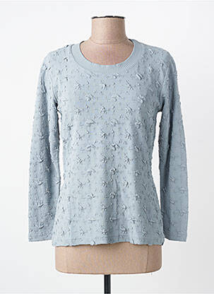 Top stretch manches longues bleu ENTRACTE femme