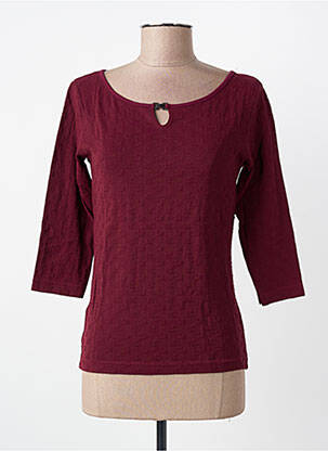 Top stretch manches longues rouge ENTRACTE femme