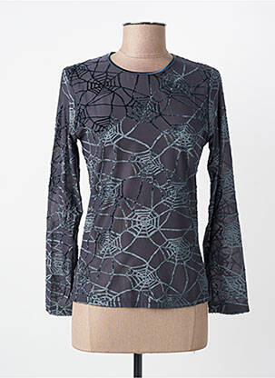 Top stretch manches longues bleu ENTRACTE femme