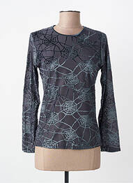 Top stretch manches longues bleu ENTRACTE femme