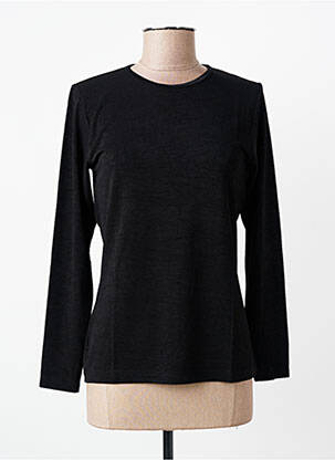 Top tissage crêpe manches longues noir ENTRACTE femme