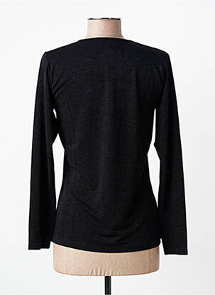 Top tissage crêpe manches longues noir ENTRACTE femme