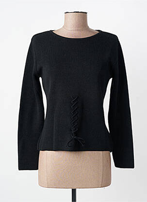 Pull coupe cintrée manches longues noir PAUL BRIAL femme
