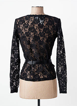 Top coupe cintrée manches longues noir ENTRACTE femme