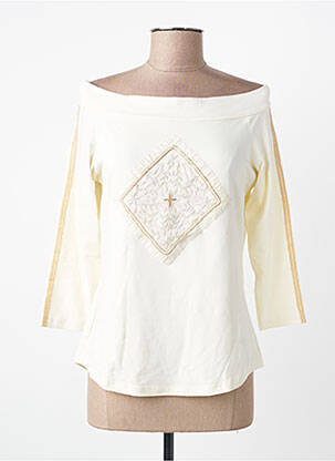 Top stretch manches longues beige ENTRACTE femme