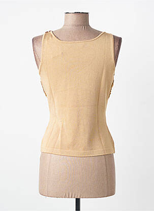 Top stretch sans manche beige ENTRACTE femme