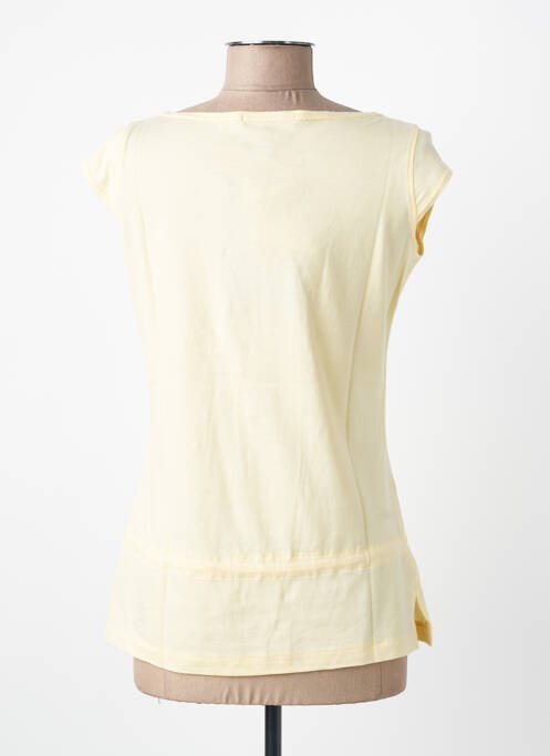 Top tissage jersey manches courtes jaune MASSANA femme