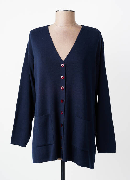 Gilet manches longues stretch bleu FINETTE femme