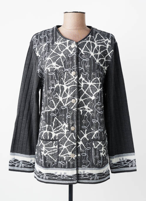 Veste casual col rond gris RODAM femme