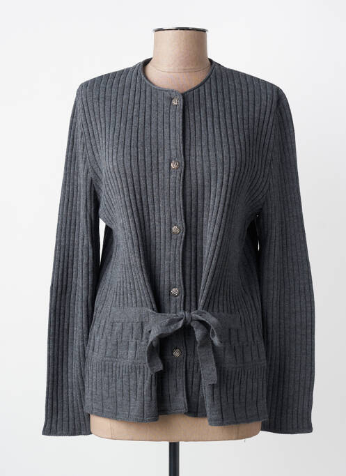Gilet manches longues stretch gris RODAM femme