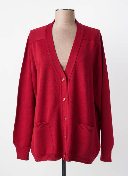 Gilet manches longues stretch rouge EDWIGE femme