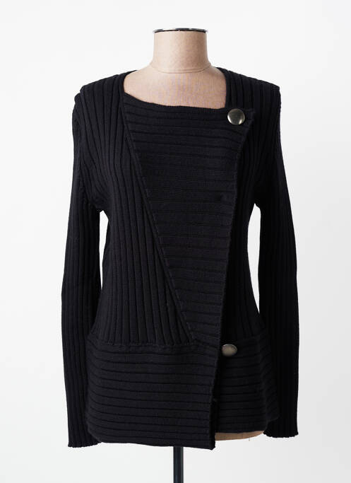 Gilet manches longues stretch noir FINETTE femme