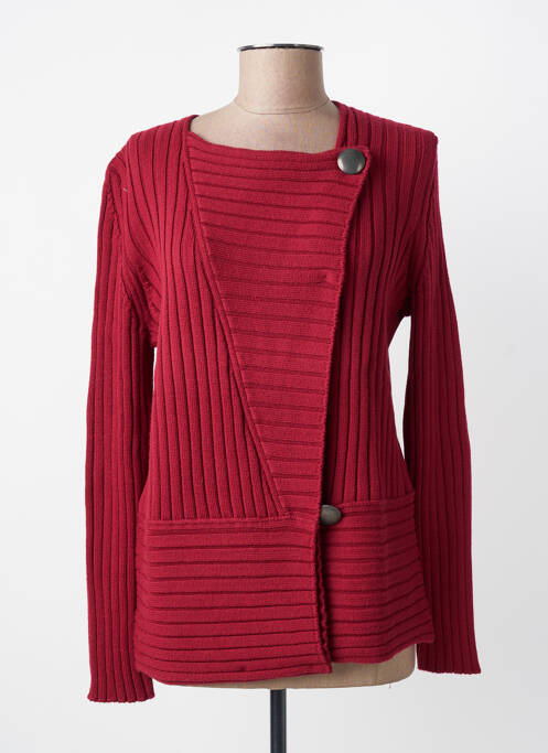 Gilet manches longues stretch rouge FINETTE femme