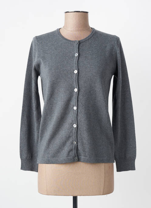 Gilet manches longues stretch gris MAURICE ABOT femme