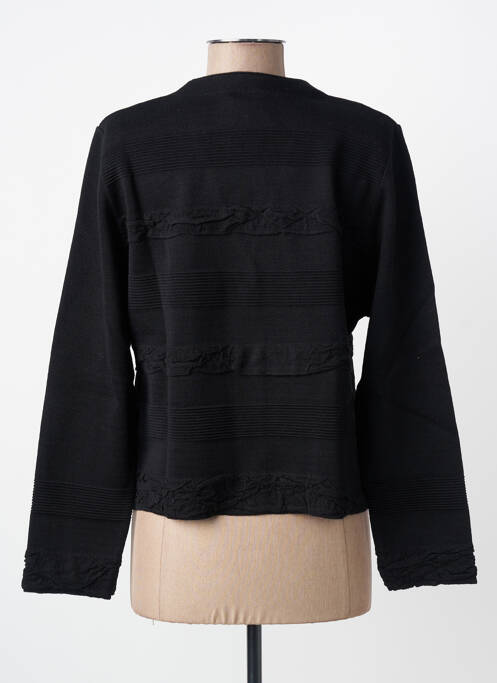 Gilet manches longues stretch noir EDWIGE femme