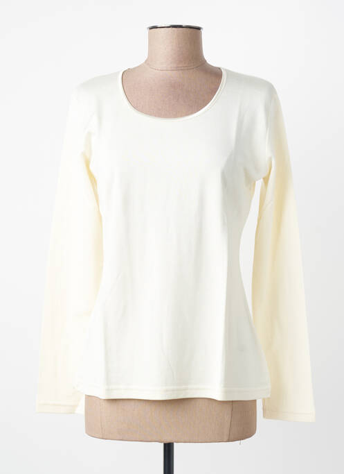Top stretch manches longues beige ENTRACTE femme