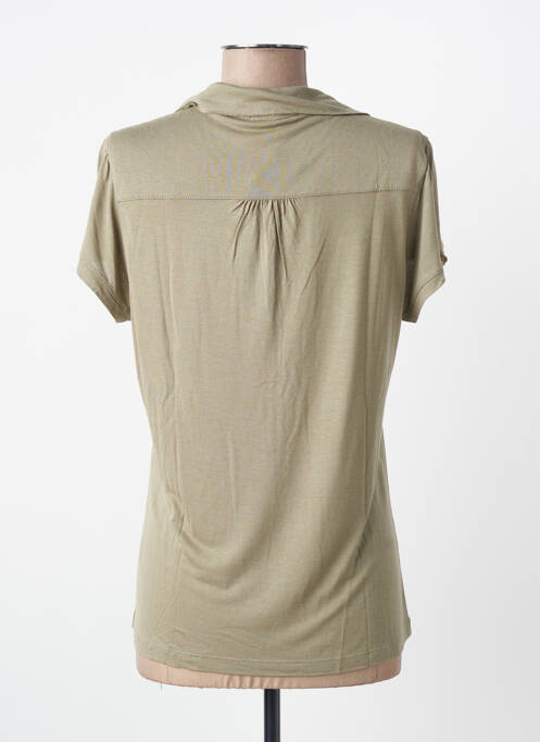 Polo stretch manches courtes vert MASSANA femme