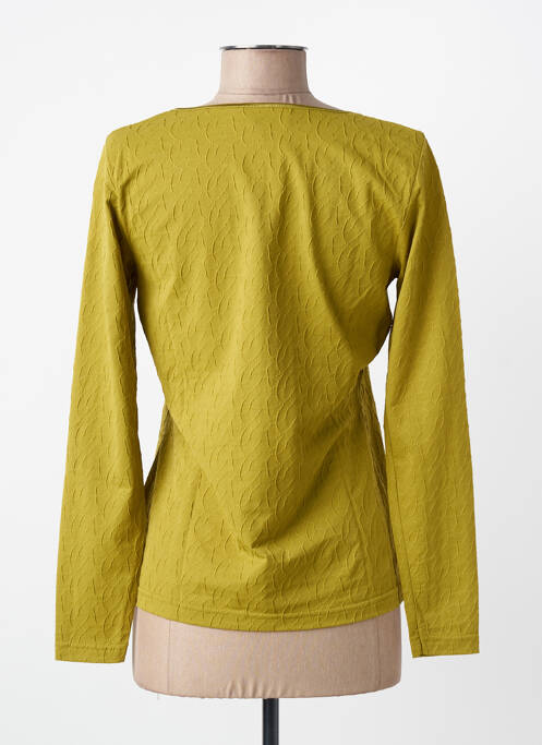 Top tissage jersey manches longues vert ENTRACTE femme