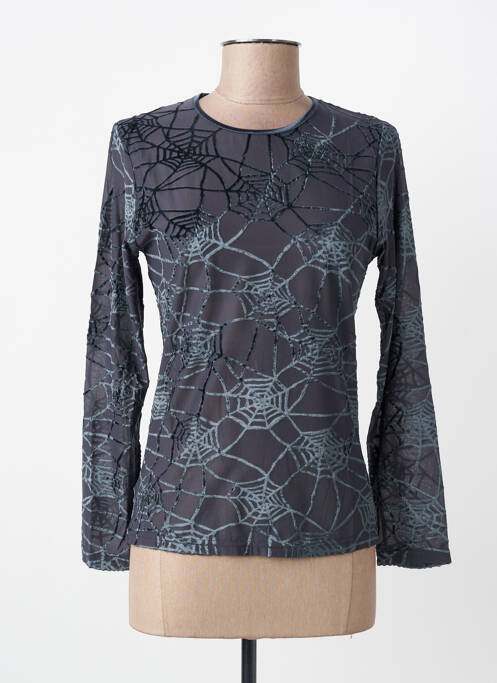 Top stretch manches longues bleu ENTRACTE femme