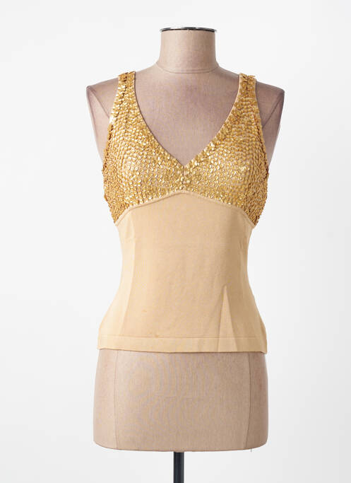 Top stretch sans manche beige ENTRACTE femme
