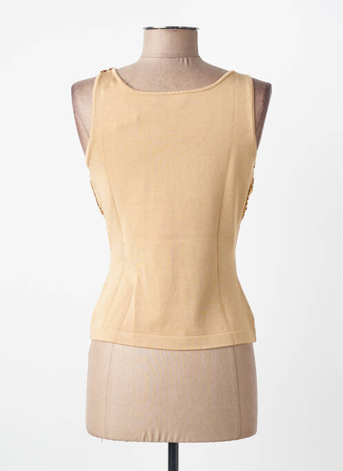 Top stretch sans manche beige ENTRACTE femme