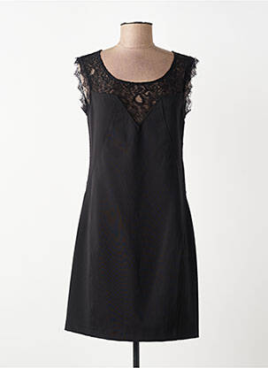 Robe mi-longue sans manche sans manche noir ANGE femme
