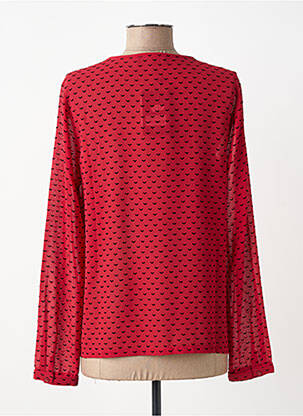 Blouse imprimé fantaisie manches longues rouge BLACK MOJITO femme