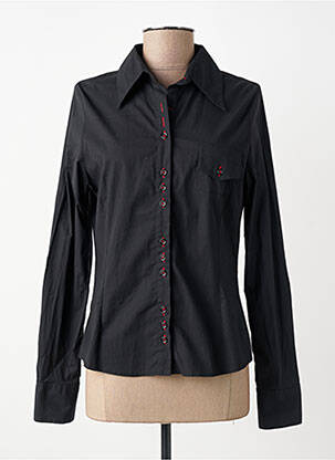 Chemisier coupe cintrée manches longues noir ENTRACTE femme