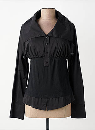 Blouse manches longues manches longues noir FINETTE femme