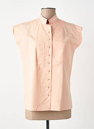Chemisier coupe cintrée sans manche orange CASTILLE femme