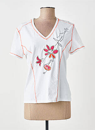 Top manches courtes manches courtes blanc CAP JULUCA femme