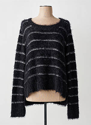 Pull coupe cintrée manches longues noir DESAIVRE femme