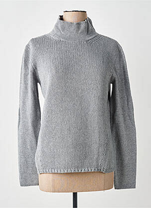 Pull coupe droite manches longues gris MAURICE ABOT femme